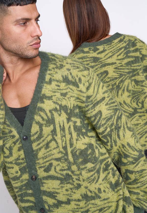 Multiply Spparel Knit Cardigan CONCRETE Four Leaf Clover Versandkostenfrei