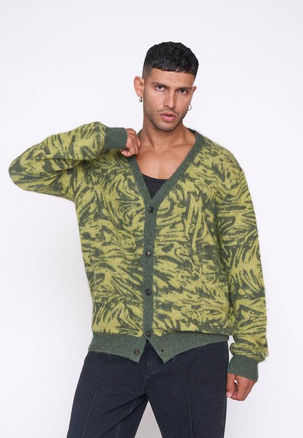 Multiply Spparel Knit Cardigan CONCRETE Four Leaf Clover Versandkostenfrei