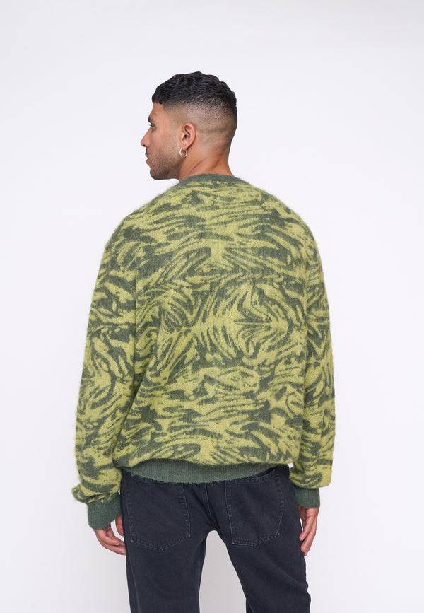 Multiply Spparel Knit Cardigan CONCRETE Four Leaf Clover Versandkostenfrei