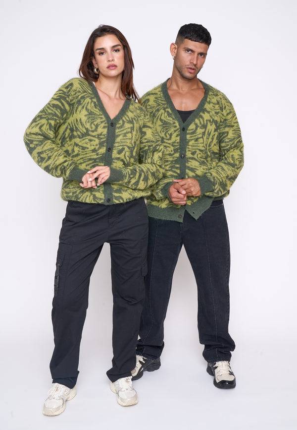 Multiply Spparel Knit Cardigan CONCRETE Four Leaf Clover Versandkostenfrei