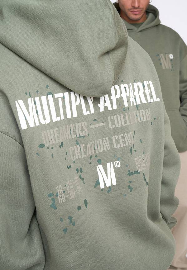 Multiply Spparel Oversize Hoodie DRILL Four Leaf Clover Preisnachlass