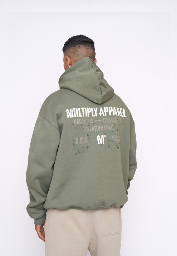 Multiply Spparel Oversize Hoodie DRILL Four Leaf Clover Preisnachlass
