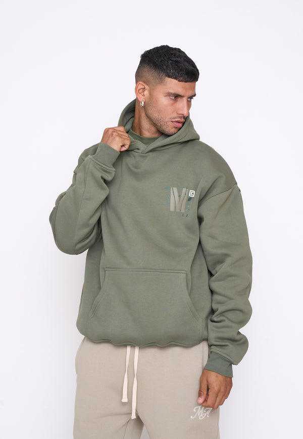 Multiply Spparel Oversize Hoodie DRILL Four Leaf Clover Preisnachlass