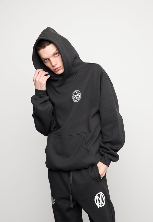 Multiply Spparel Oversize Hoodie BOARDING Black Soda Washed Blitzangebot