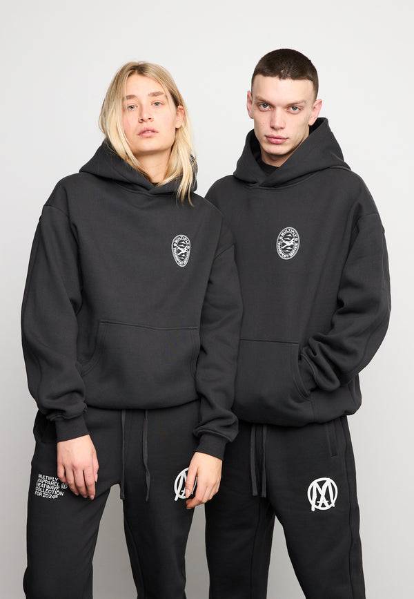 Multiply Spparel Oversize Hoodie BOARDING Black Soda Washed Blitzangebot