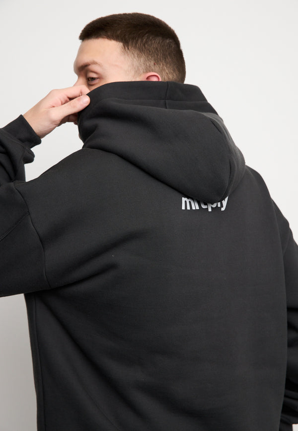 Multiply Spparel Oversize Hoodie APPAREL HEAT Black Soda Washed Große Rabatte