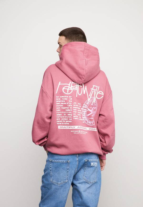 Multiply Spparel Oversize Hoodie OVERHEATING Rose Wine Neuheiten