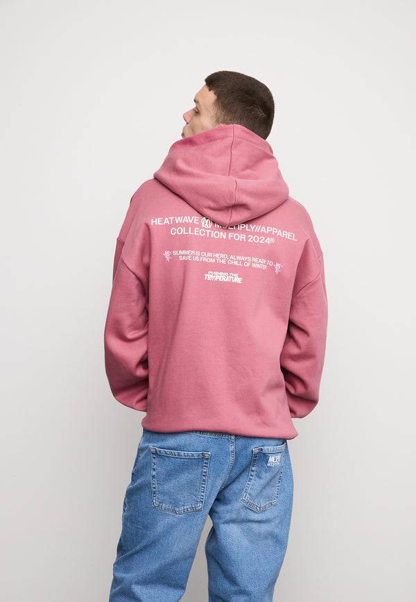 Multiply Spparel Oversize Hoodie SUMMER HEAT Rose Wine Saisonale Angebote