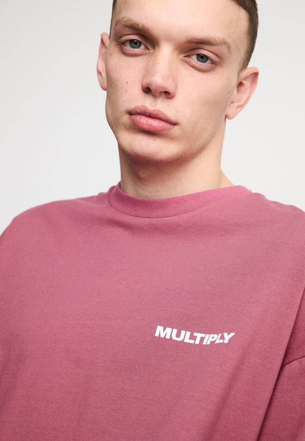 Multiply Spparel Oversize T-Shirt TAKE OFF Rose Wine Räumungsverkauf