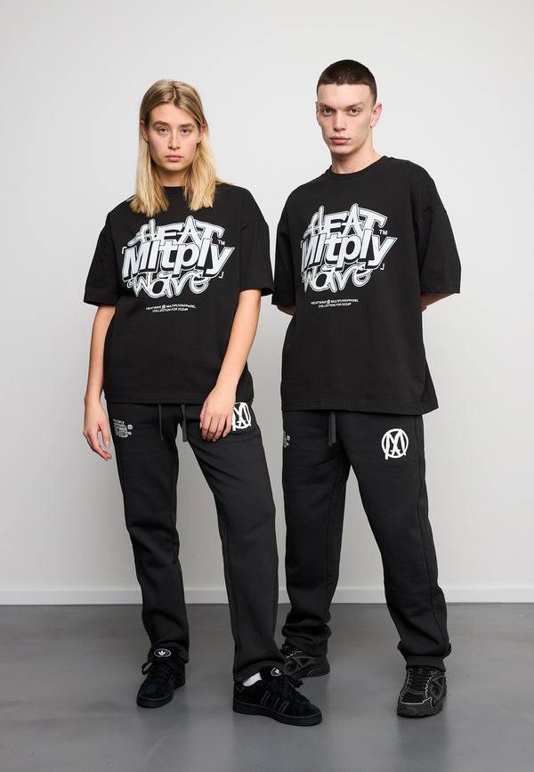 Multiply Spparel Oversize T-Shirt HEAT INDEX Black Soda Washed VIP-Rabatte