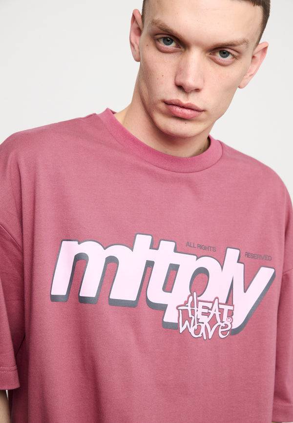 Multiply Spparel Oversize T-Shirt CLIMATE Rose Wine Begrenzte Freigabe