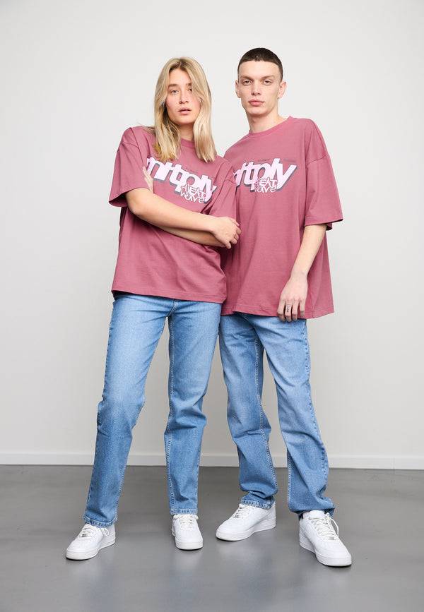 Multiply Spparel Oversize T-Shirt CLIMATE Rose Wine Begrenzte Freigabe