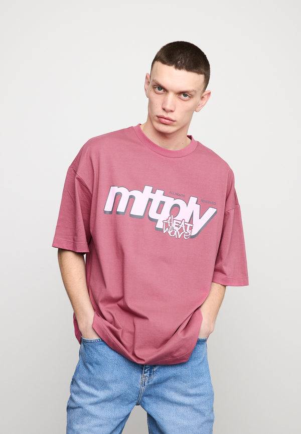 Multiply Spparel Oversize T-Shirt CLIMATE Rose Wine Begrenzte Freigabe