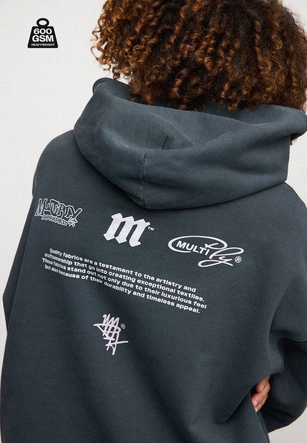 Multiply Spparel Oversize Hoodie WEIGHTY Black Soda Letzter Tag