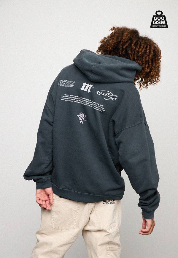 Multiply Spparel Oversize Hoodie WEIGHTY Black Soda Letzter Tag