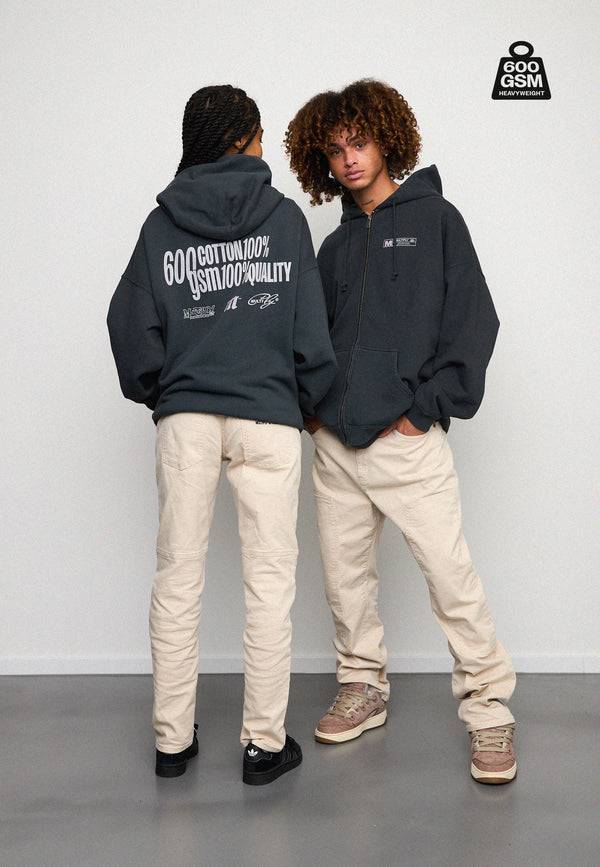 Multiply Spparel Oversize Zip Hoodie HEAVY Black Soda Bis zu 65% Rabatt