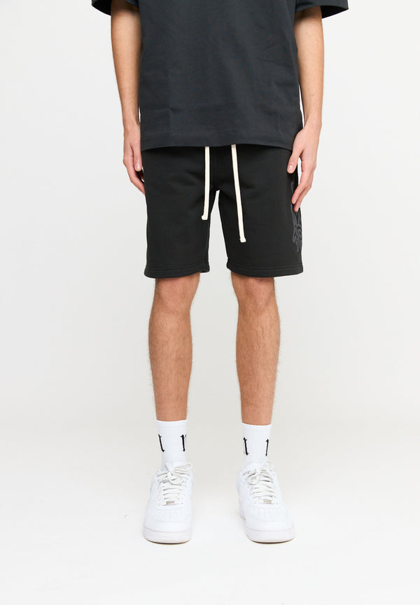 Multiply Spparel Shorts ANXIETY Black Soda Washed 50% Rabatt für begrenzte Zeit