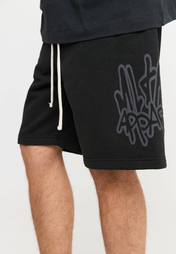 Multiply Spparel Shorts ANXIETY Black Soda Washed 50% Rabatt für begrenzte Zeit