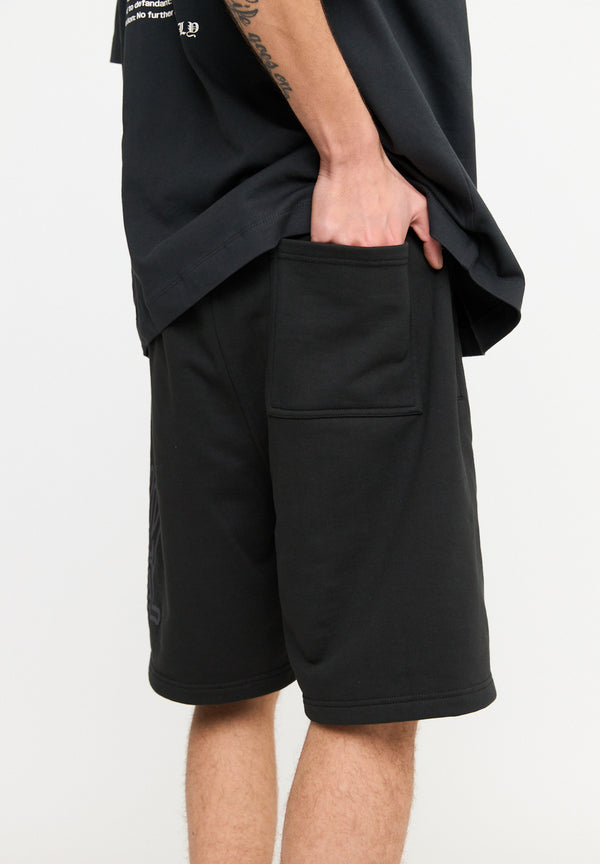 Multiply Spparel Shorts ANXIETY Black Soda Washed 50% Rabatt für begrenzte Zeit