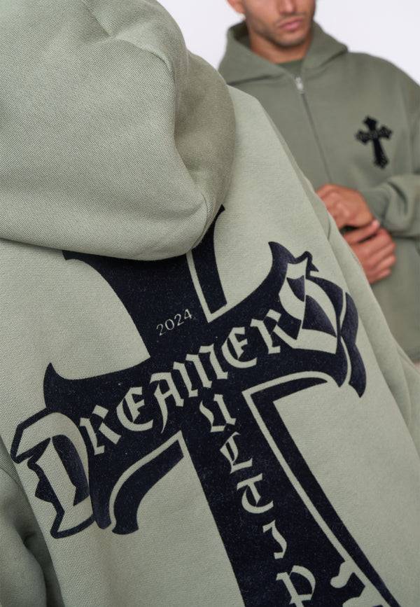 Multiply Spparel Oversize Zip Hoodie CAVALRY Four Leaf Clover Angebote
