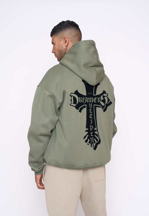 Multiply Spparel Oversize Zip Hoodie CAVALRY Four Leaf Clover Angebote