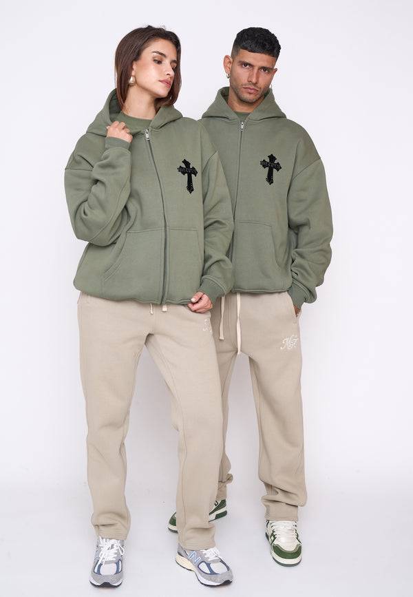 Multiply Spparel Oversize Zip Hoodie CAVALRY Four Leaf Clover Angebote