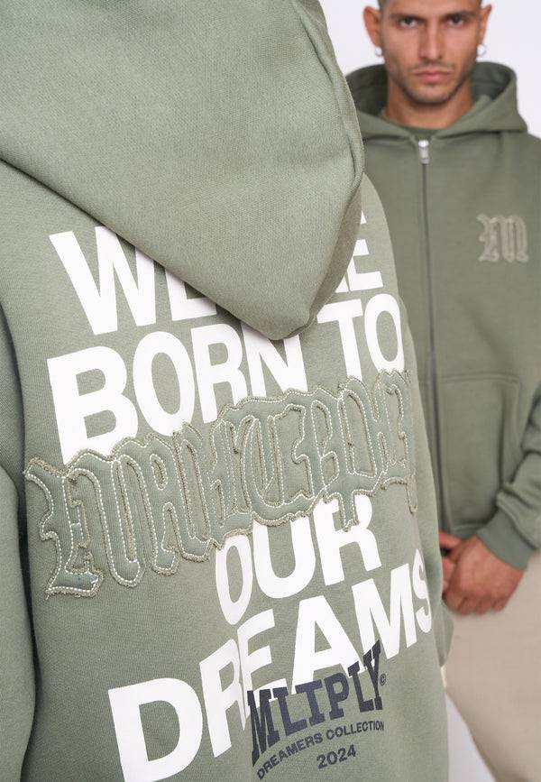 Multiply Spparel Oversize Zip Hoodie DEFENSE Four Leaf Clover Hotsell