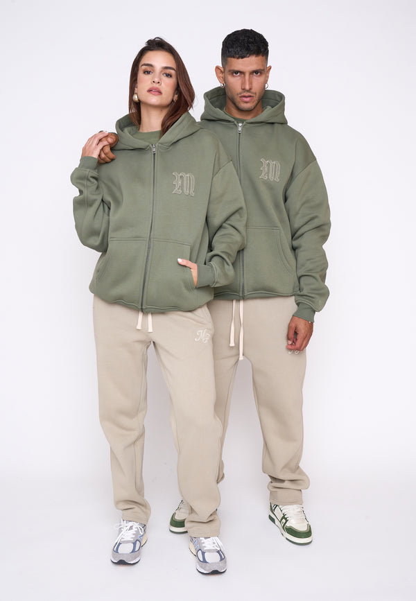 Multiply Spparel Oversize Zip Hoodie DEFENSE Four Leaf Clover Hotsell