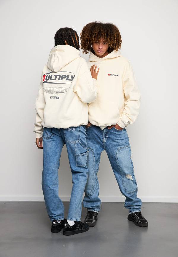Multiply Spparel Oversize Hoodie ACCUSED Egret Fabrikverkauf