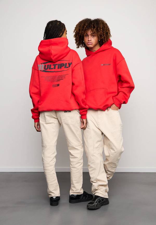 Multiply Spparel Oversize Hoodie ACCUSED Flame Scarlet Meist gekauft