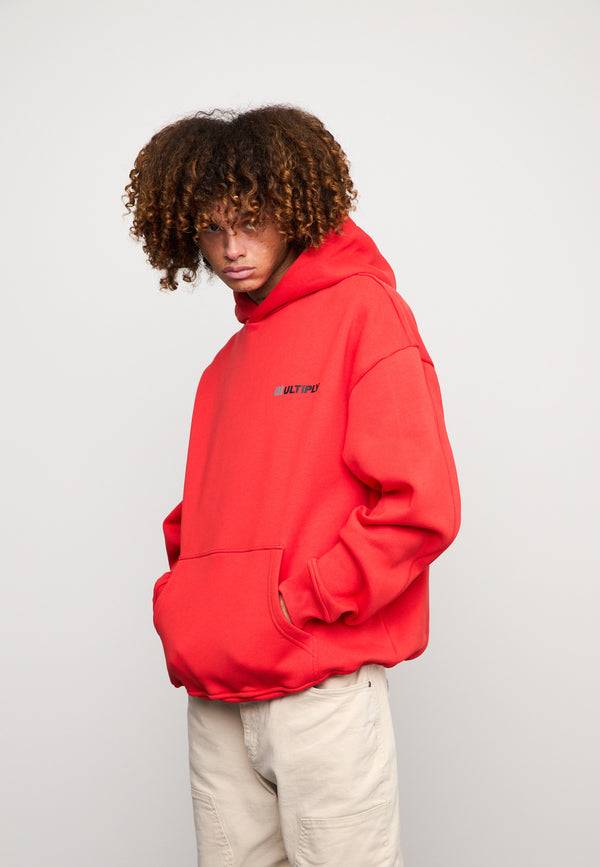 Multiply Spparel Oversize Hoodie ACCUSED Flame Scarlet Meist gekauft
