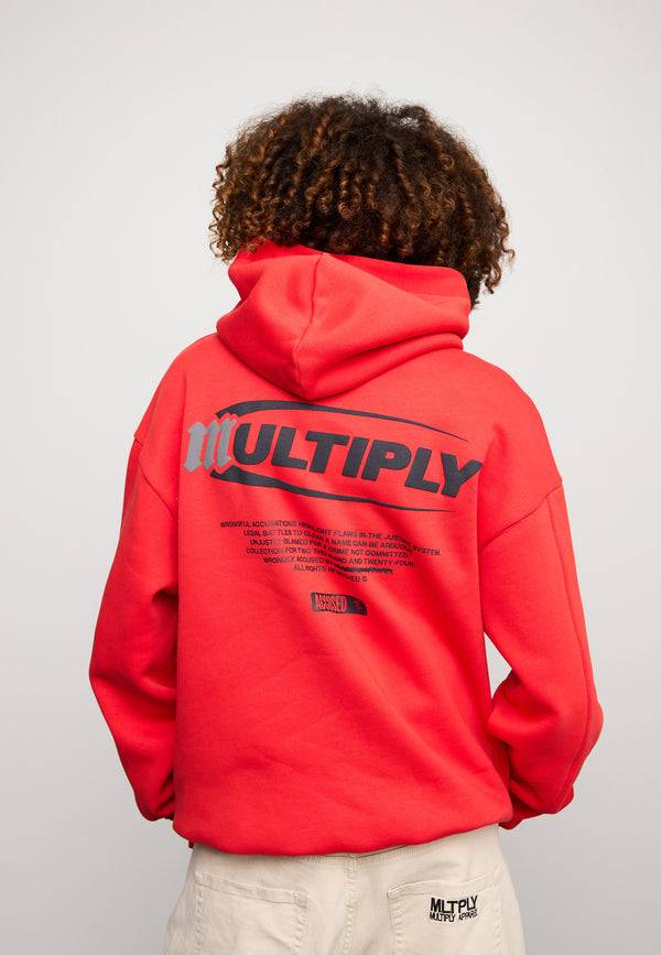Multiply Spparel Oversize Hoodie ACCUSED Flame Scarlet Meist gekauft