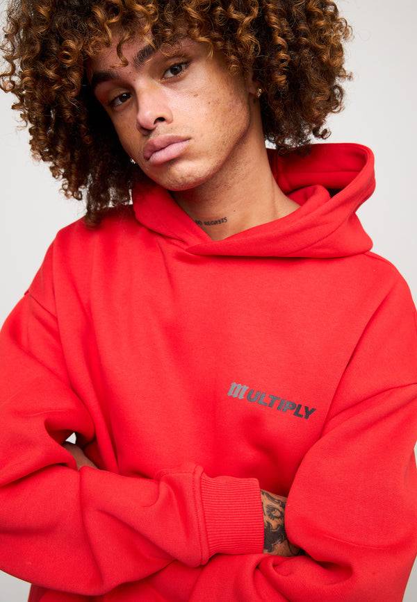 Multiply Spparel Oversize Hoodie ACCUSED Flame Scarlet Meist gekauft