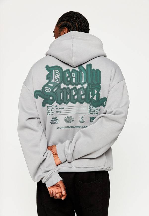 Multiply Spparel Oversize Hoodie DEADLY Ultimate Grey Limitierter Zeitrabatt