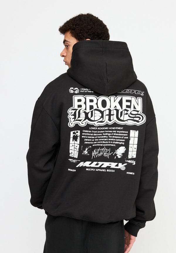 Multiply Spparel Oversize Hoodie DIVORCE Black Soda Washed Fabrikpreis
