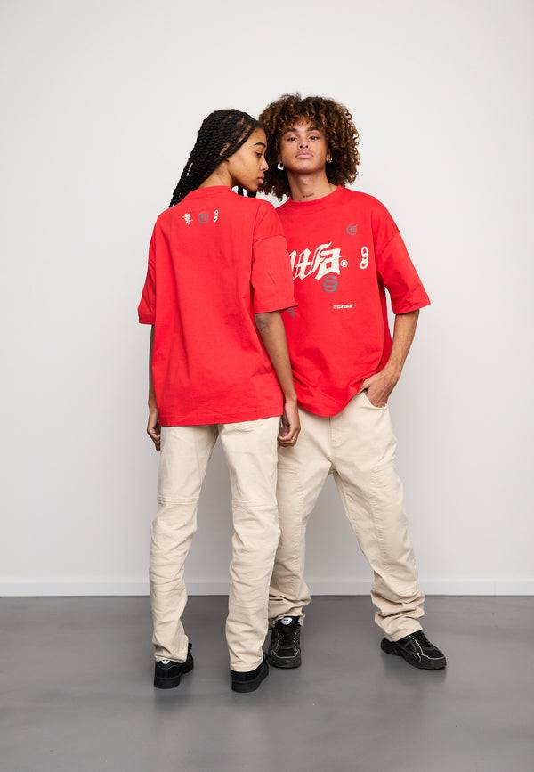Multiply Spparel Oversize T-Shirt BAIL Flame Scarlet Rabatt