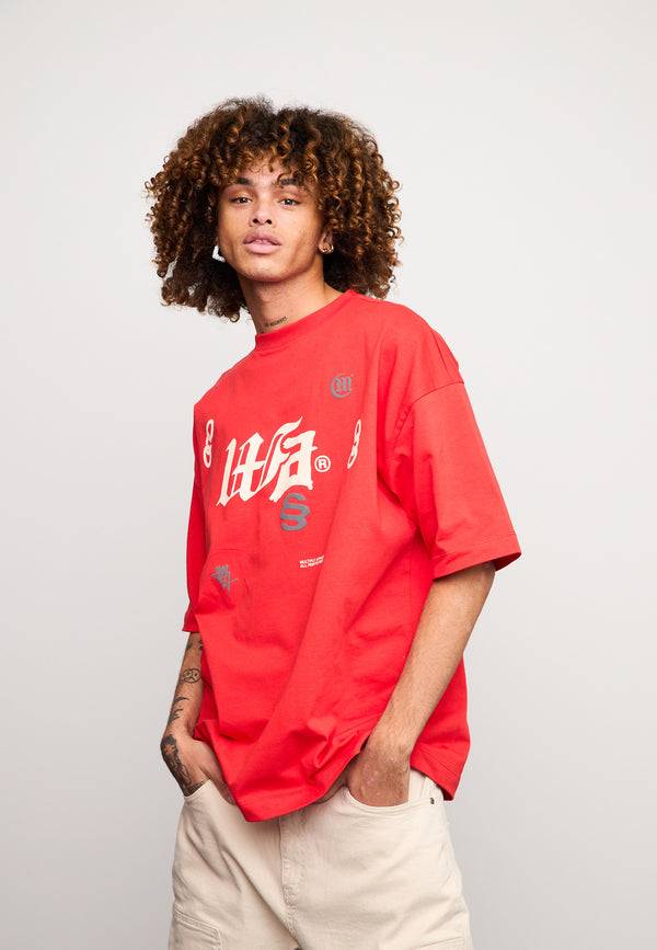 Multiply Spparel Oversize T-Shirt BAIL Flame Scarlet Rabatt