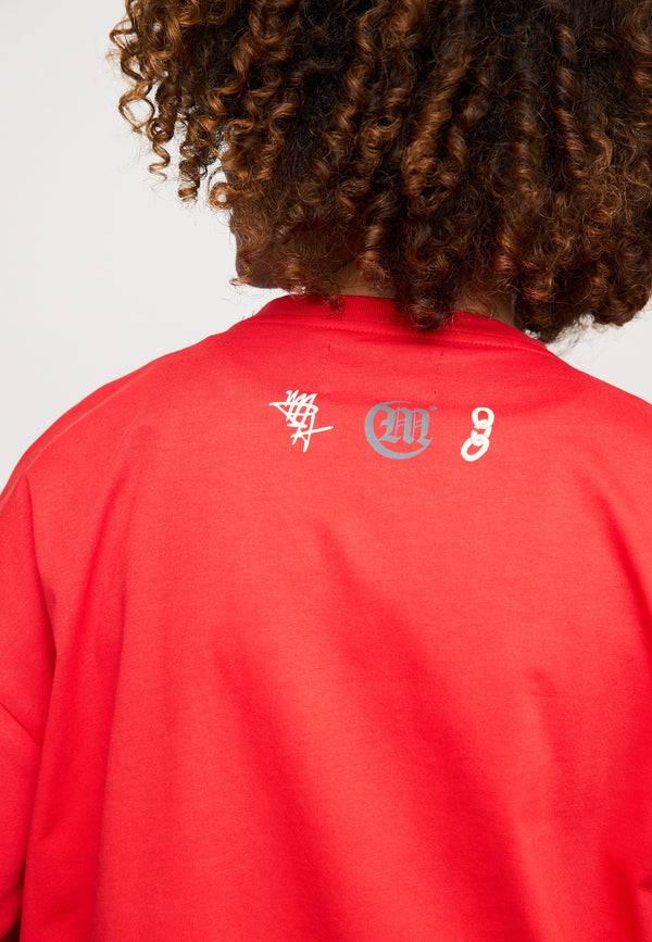 Multiply Spparel Oversize T-Shirt BAIL Flame Scarlet Rabatt