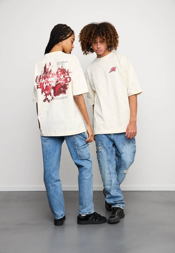 Multiply Spparel Oversize T-Shirt LIBEL Egret Versandkostenfrei