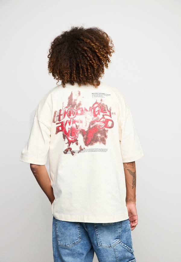 Multiply Spparel Oversize T-Shirt LIBEL Egret Versandkostenfrei