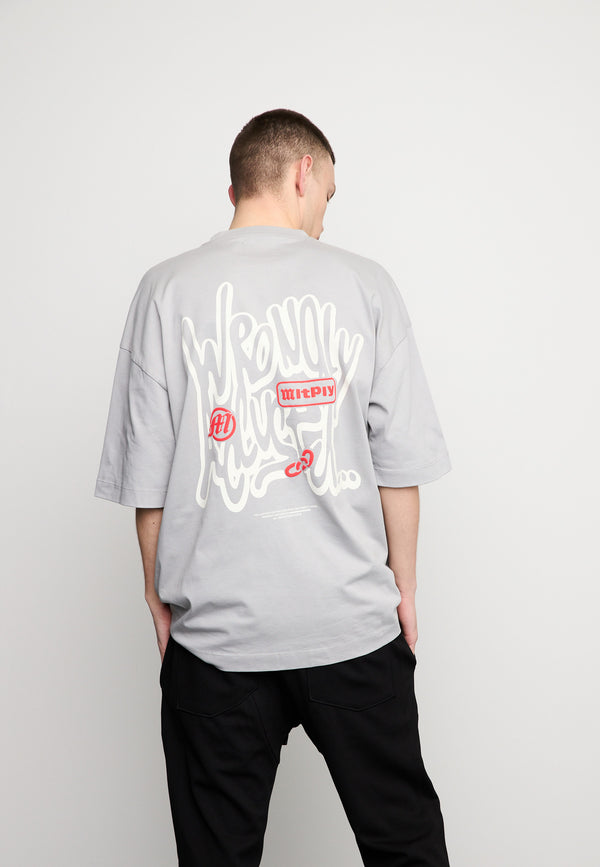 Multiply Spparel Oversize T-Shirt RIGHTS Ultimate Grey Großer Ausverkauf