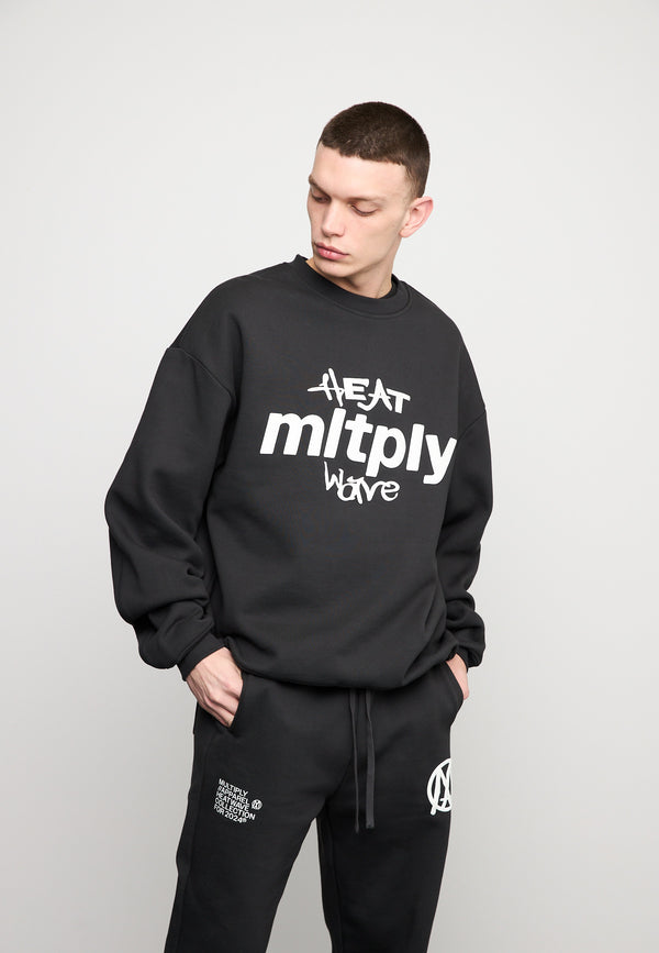 Multiply Spparel Oversize Sweatshirt MLTPLY WAVE Black Soda Washed Osterangebot