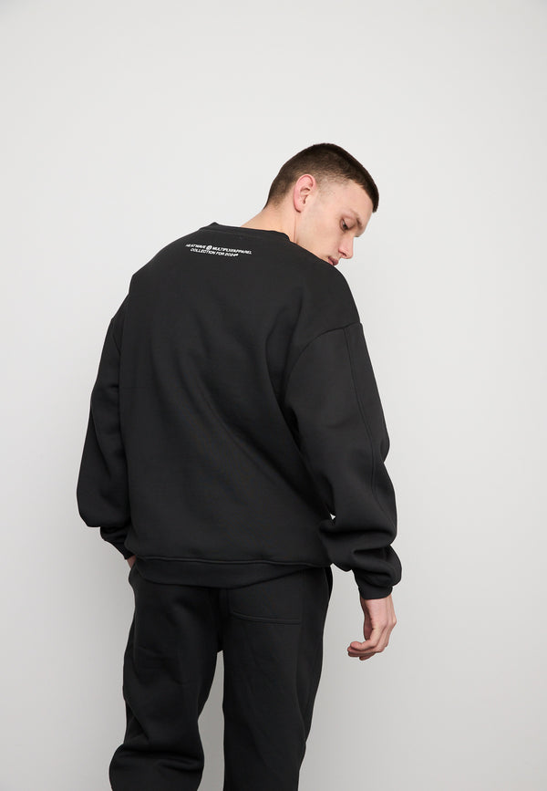 Multiply Spparel Oversize Sweatshirt MLTPLY WAVE Black Soda Washed Osterangebot