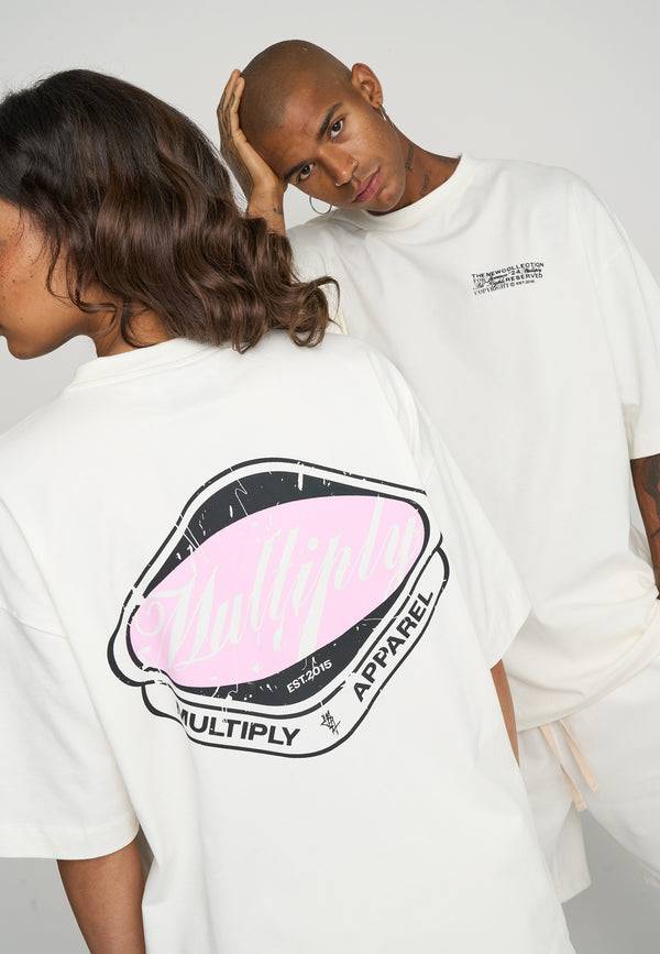 Multiply Spparel Oversize T-Shirt CREW Snow White Valentinstagsangebot