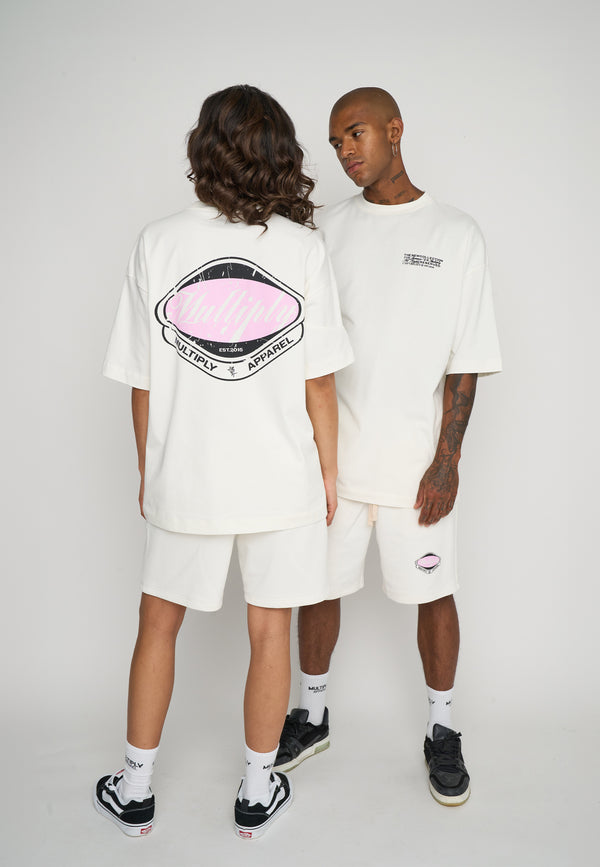 Multiply Spparel Oversize T-Shirt CREW Snow White Valentinstagsangebot