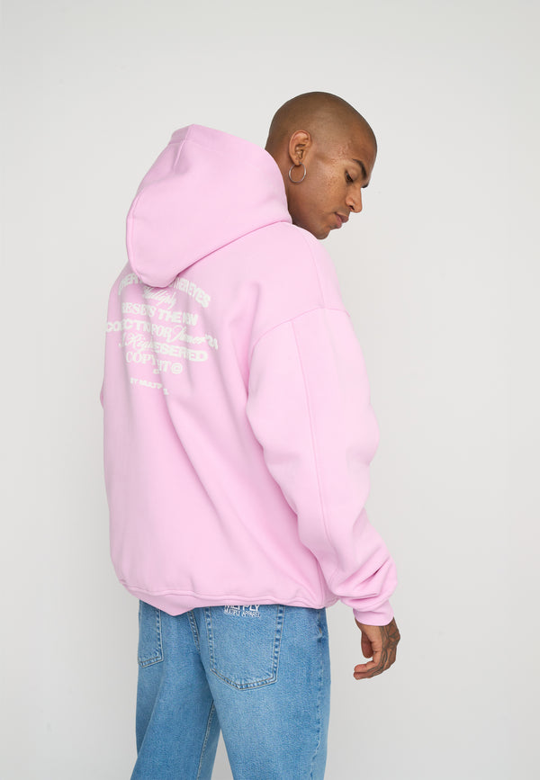 Multiply Spparel Oversize Zip Hoodie OTHER DAYS Pink Lavender Lagerräumung