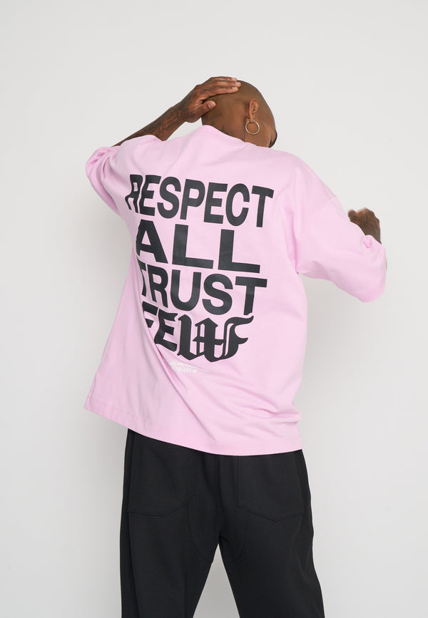 Multiply Spparel Oversize T-Shirt RESPECT Pink Lavender Neueste Mode