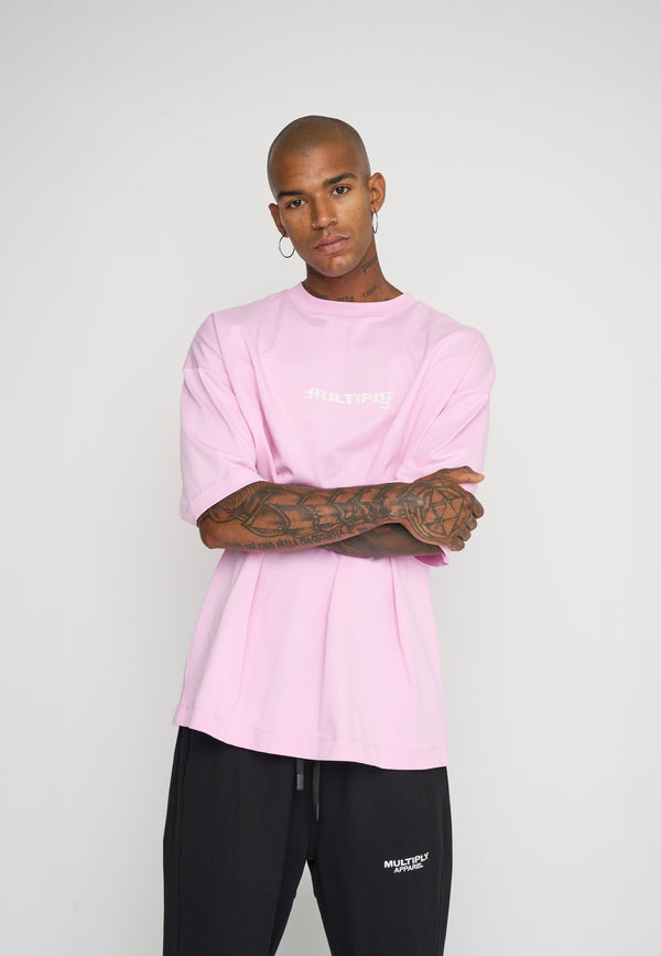 Multiply Spparel Oversize T-Shirt RESPECT Pink Lavender Neueste Mode