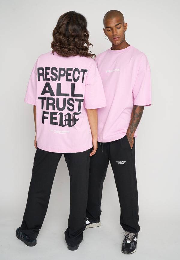 Multiply Spparel Oversize T-Shirt RESPECT Pink Lavender Neueste Mode