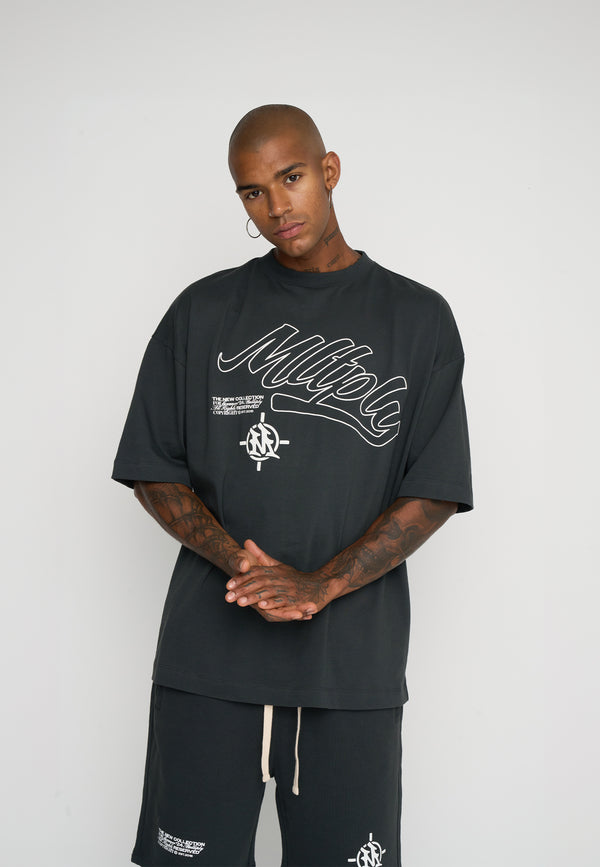 Multiply Spparel Oversize T-Shirt SECRECY Black Soda Zeitlich begrenztes Angebot